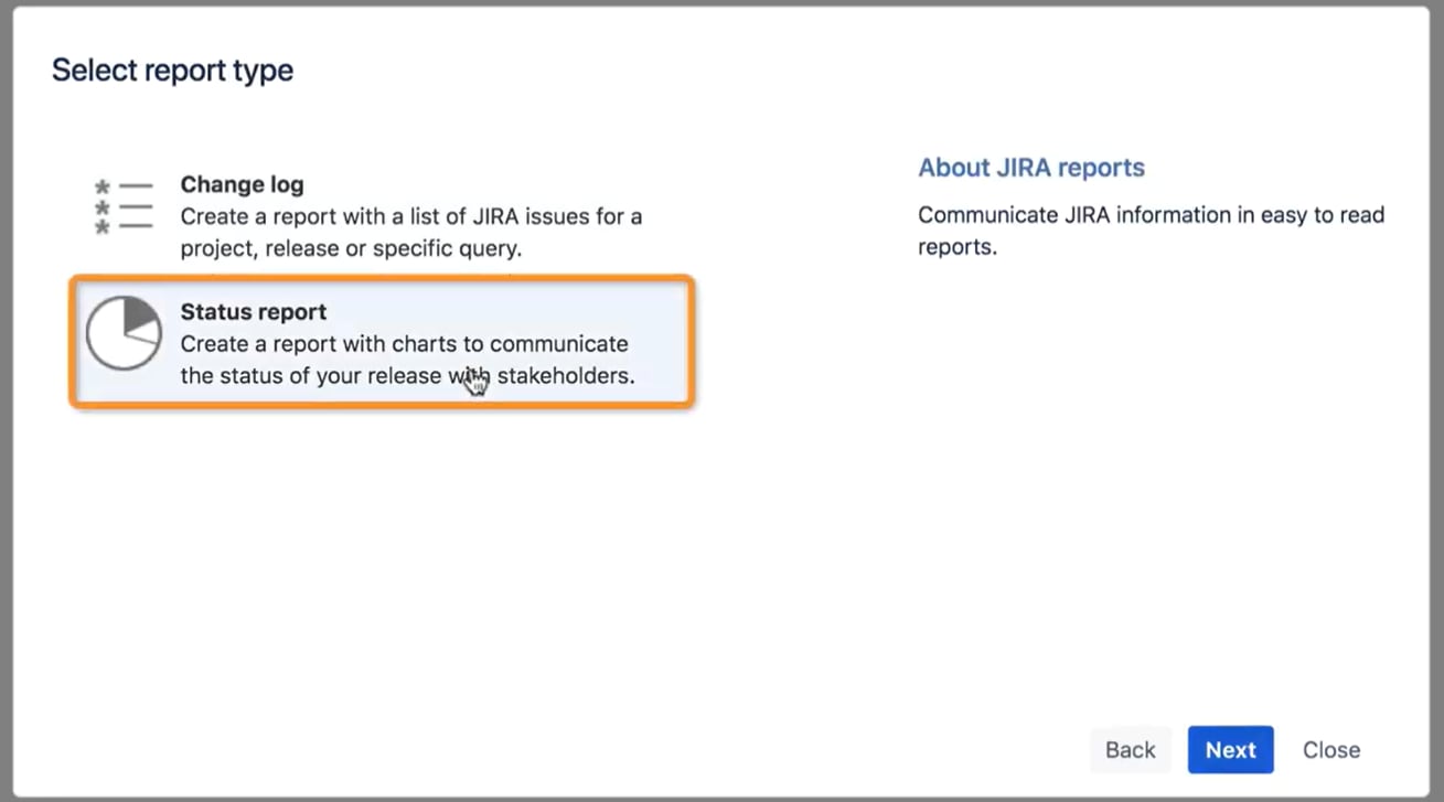 JIRA Confluence: Status Report